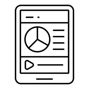 Online Video Line Icon Stock Illustration