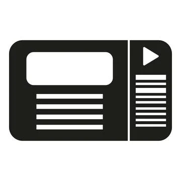 Online video player display featuring play button interface Illustrazione stock