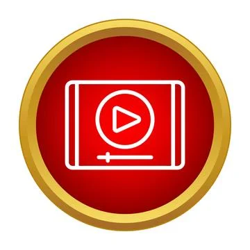 Online video player interface presenting streaming content broadcast Stock Illustration