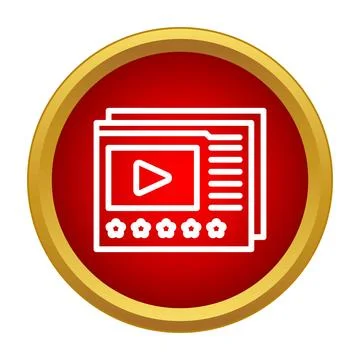 Online video player interface with rating stars Stock Illustration