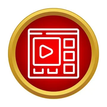 Online video player interface showing streaming media concept 스톡 일러스트
