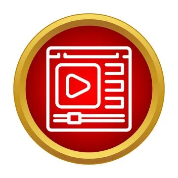 Online video player interface showing streaming content イラスト素材