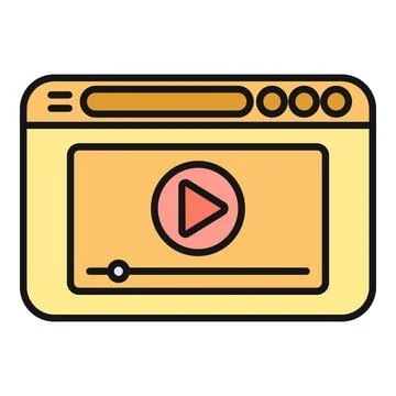 Online video player interface streaming multimedia content 스톡 일러스트
