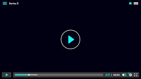 Online video player interface vector template Stock Illustration