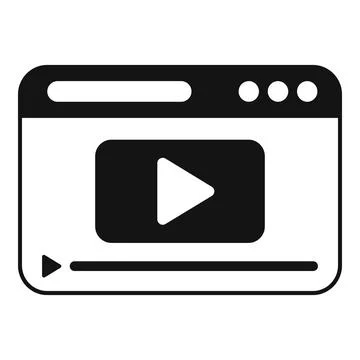 Online video player streaming content in browser Stock Illustration