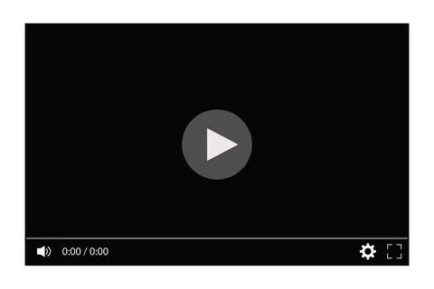 Online video player vector illustration isolated. Illustrazione stock