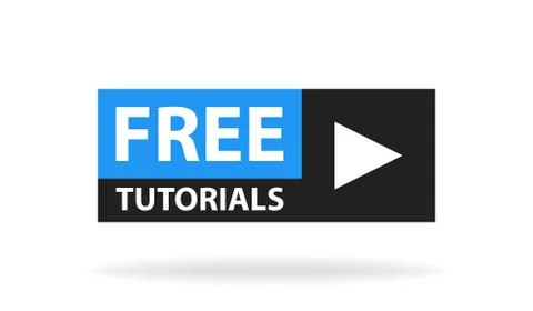 Online video tutorials education button. Play lesson concept. Vector illustra イラスト素材