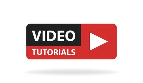 Online video tutorials education button. Play lesson concept. Vector 스톡 일러스트