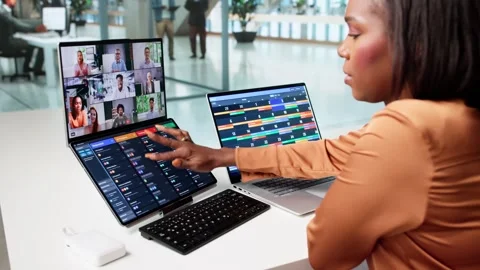Online Virtual Video Conference Elearnin... | Stock Video | Pond5