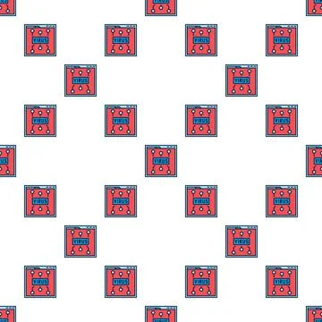 Online Virus vector colored seamless pattern イラスト素材