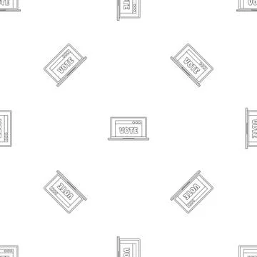 Online vote pattern seamless vector Stock Illustration