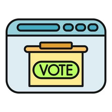 Online voting ballot box in web browser interface Stock Illustration
