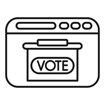 Online voting box on website for internet election day Stock Illustration
