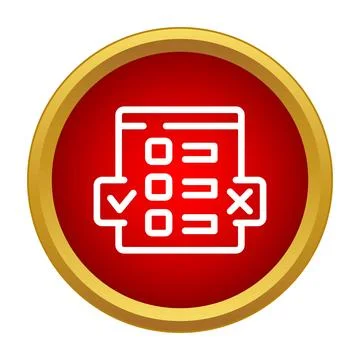Online voting checklist form with checkmark and cross Illustrazione stock