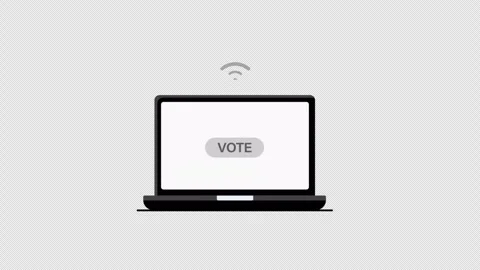 Online Voting. E-Voting, Digital Elections Concept Animation Video - Transparent Stock Footage 337123063