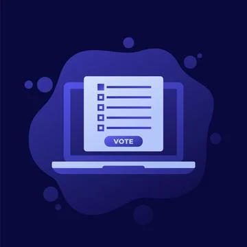 Online voting icon, vector design Illustrazione stock