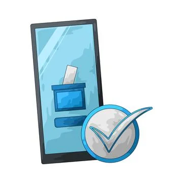 Online voting illustration Stock Illustration