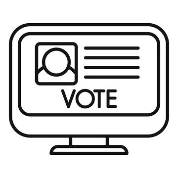 Online voting platform displaying candidate profile and vote button Stock Illustration