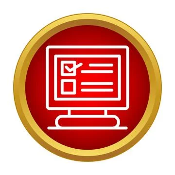 Online voting poll icon for election choice Stock-Illustration
