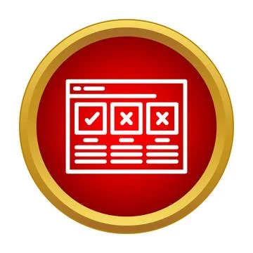 Online voting poll with selected choice icon Stock Illustration
