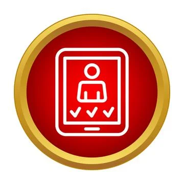 Online voting selecting a candidate on digital tablet Stock Illustration