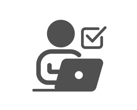 Online Voting simple icon. Internet vote sign. Vector Stock Illustration