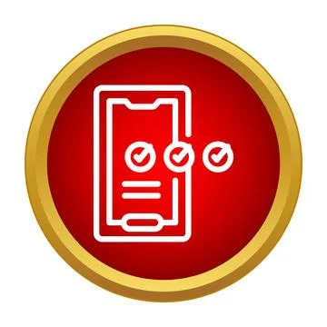 Online voting smartphone app with multiple choice Stock Illustration