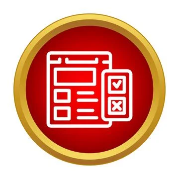Online voting system illustrating choices and decision making Stock Illustration