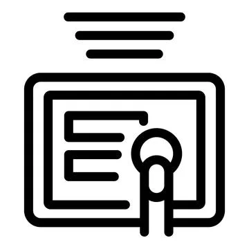Online voting system showing digital ballot being submitted electronically Illustrazione stock