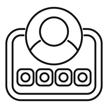 Online voting system with user account choosing option Stock Illustration
