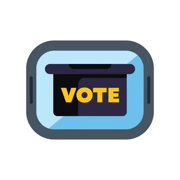 Online voting using a smartphone app concept illustration Stock Illustration