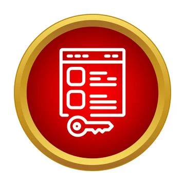 Online web browser login access security key Stock Illustration