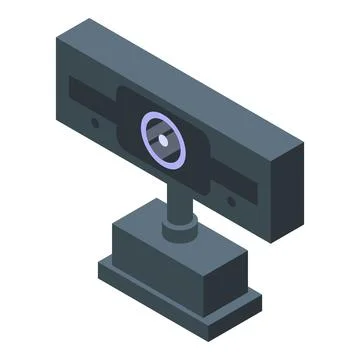 Online web camera icon, isometric style 스톡 일러스트