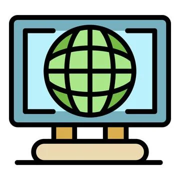 Online web feedback icon color outline vector Illustrazione stock