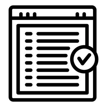 Online web form icon outline vector. Loan credit Illustrazione stock