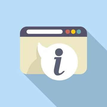 Online web information help site icon flat vector. Contact help support Stock Illustration