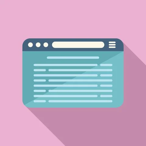 Online web page icon flat vector. People course Stockillustratie
