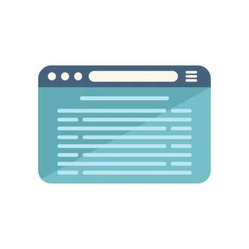 Online web page icon flat vector. People course Stockillustratie