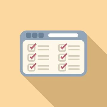 Online web registration icon flat vector. Form number device Stock Illustration