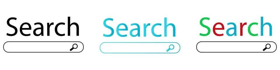 Online web search browser line Stock Illustration