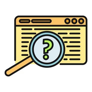 Online web search finding information help support Stockillustratie