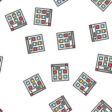 Online web shopping vector seamless pattern Stock Illustration
