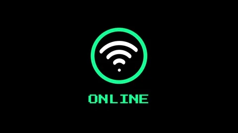Online WiFi Ring Icon Animation Stock Footage 337390765