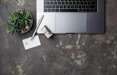 Online work concept Stock Photos