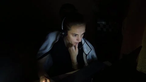 Online work at home Stock Footage 221433186