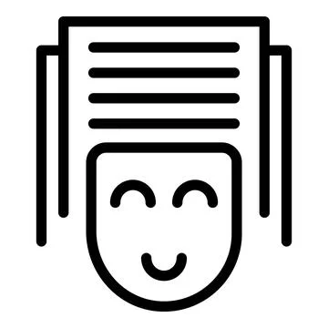 Online work icon outline vector. Video computer Stock Illustration