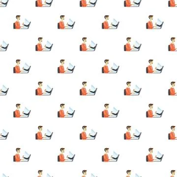 Online work pattern Stockillustratie