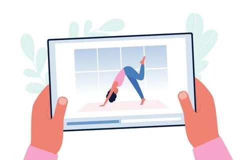 Online workout Stock Illustration