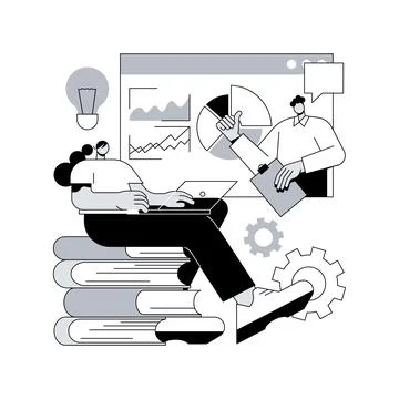 Online workshop abstract concept vector illustration. Illustrazione stock