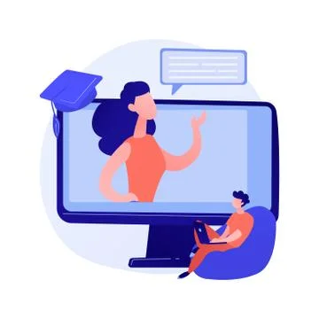 Online workshop vector concept metaphor イラスト素材